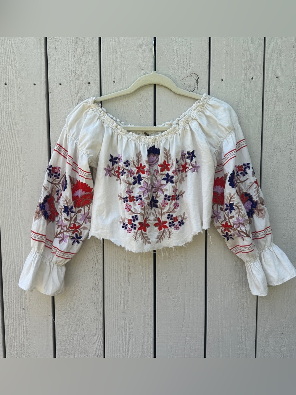 Free People Cropped Blouse Small